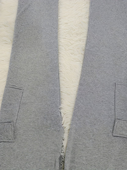 Drawstring Draped Pants – Women’s Solid Straight-Leg Casual Trousers