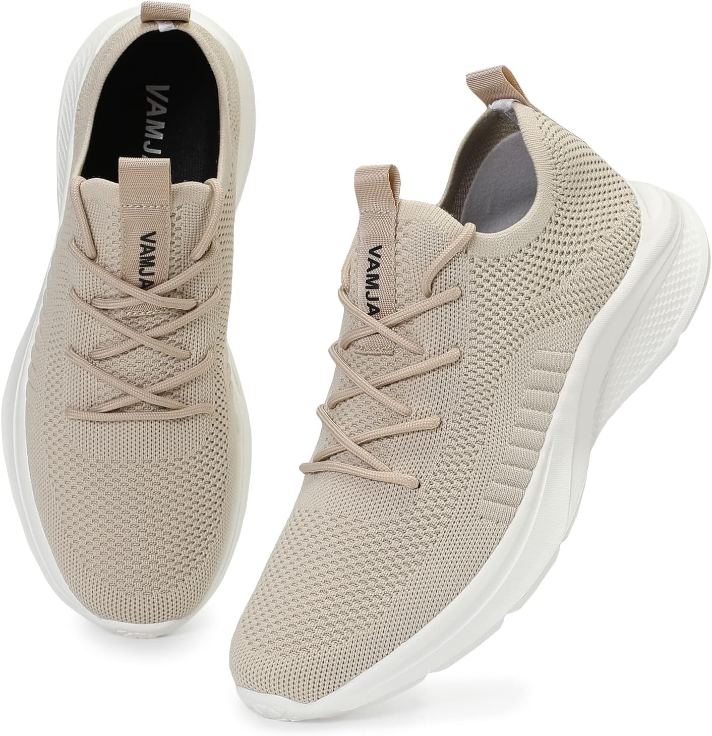 Men'S Running Shoes Fashion Sneakers Lightweight Breathable Flying Knitting Lace up Mesh Walking Shoes Workout Casual Sports Shoes