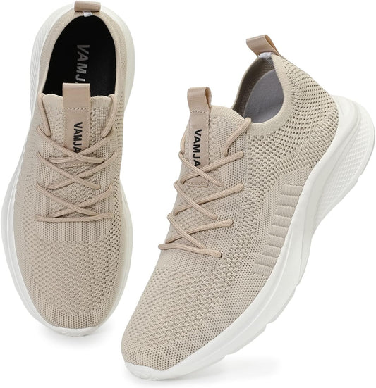 Men'S Running Shoes Fashion Sneakers Lightweight Breathable Flying Knitting Lace up Mesh Walking Shoes Workout Casual Sports Shoes