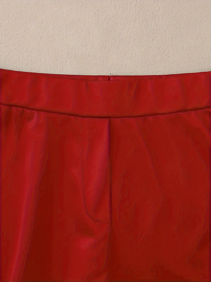 Elegante Traje de Moda con Parches para Mujer – Conjunto de Dos Piezas Primavera/Otoño
