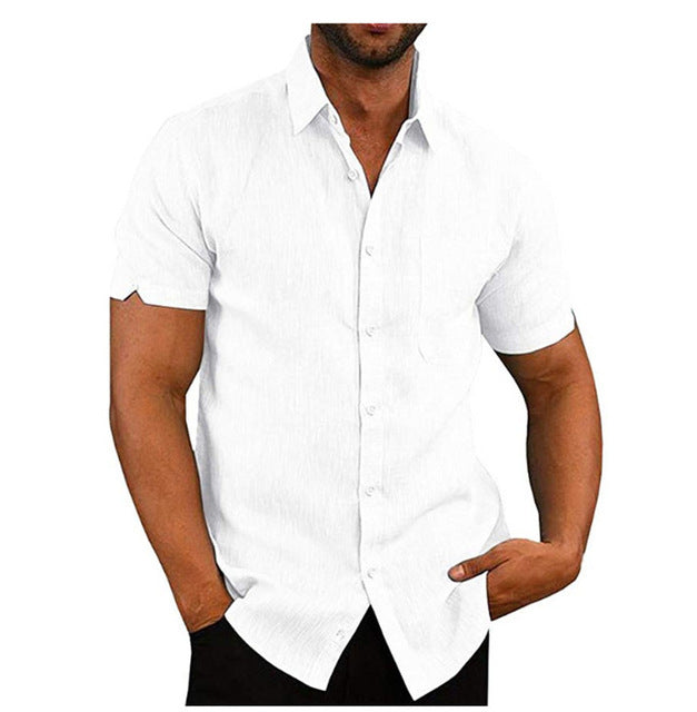 Chemise décontractée boutonnée pour homme – Haut ample à épaules tombantes