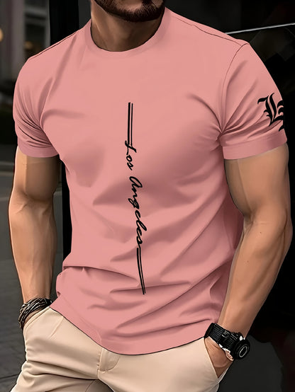 Four Angeles Graphic Tee – Urban Street Pink Statement T-Shirt