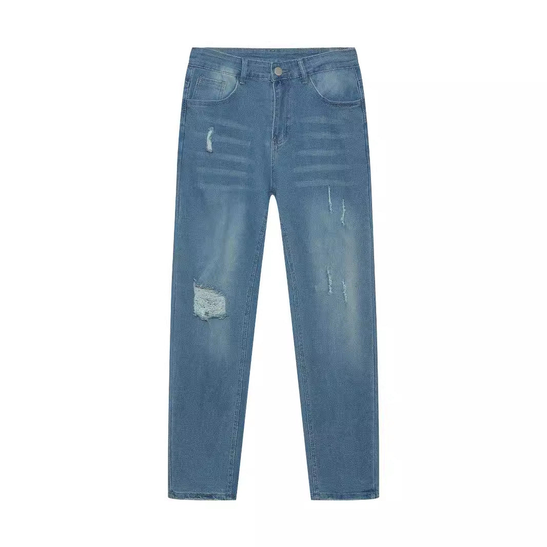Jeans skinny en denim pour homme – Jeans slim stretch décontractés bleus