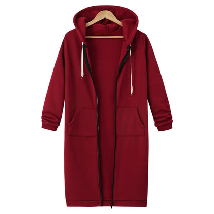 Loom & Soul Women’s Hooded Fleece Jacket – Long Zipper Coat with Soft Lining, Casual Warm Outerwear