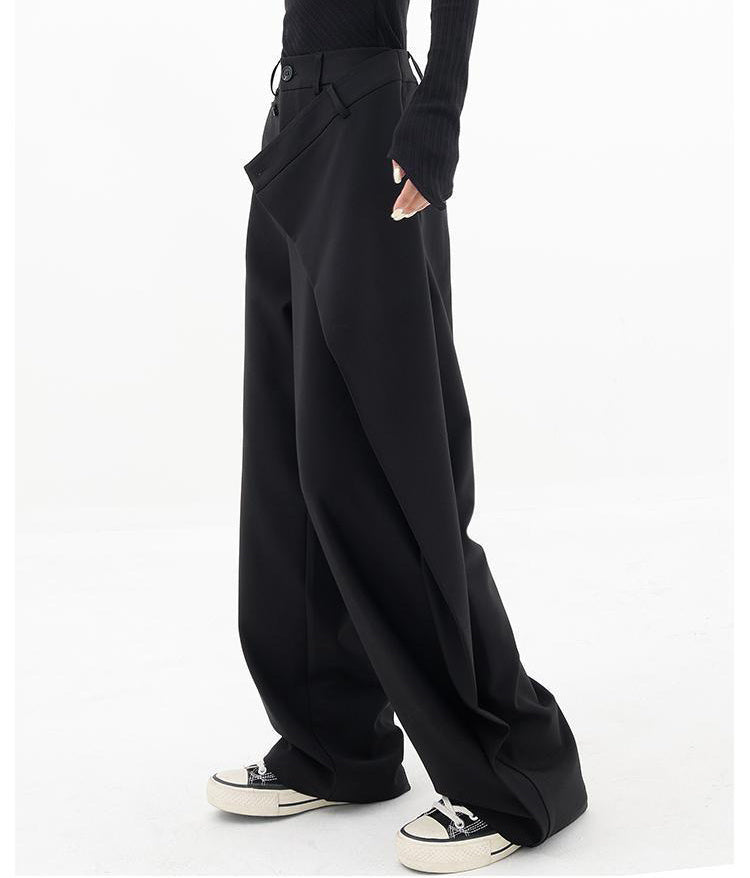 Loom & Soul™ Irregular Wide-Leg Pants – Women’s High-Waist Loose Trousers