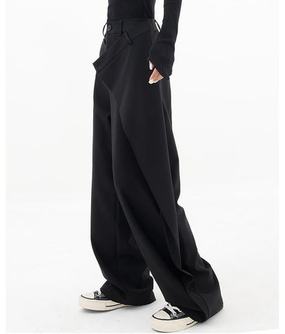 Loom & Soul™ Irregular Wide-Leg Pants – Women’s High-Waist Loose Trousers