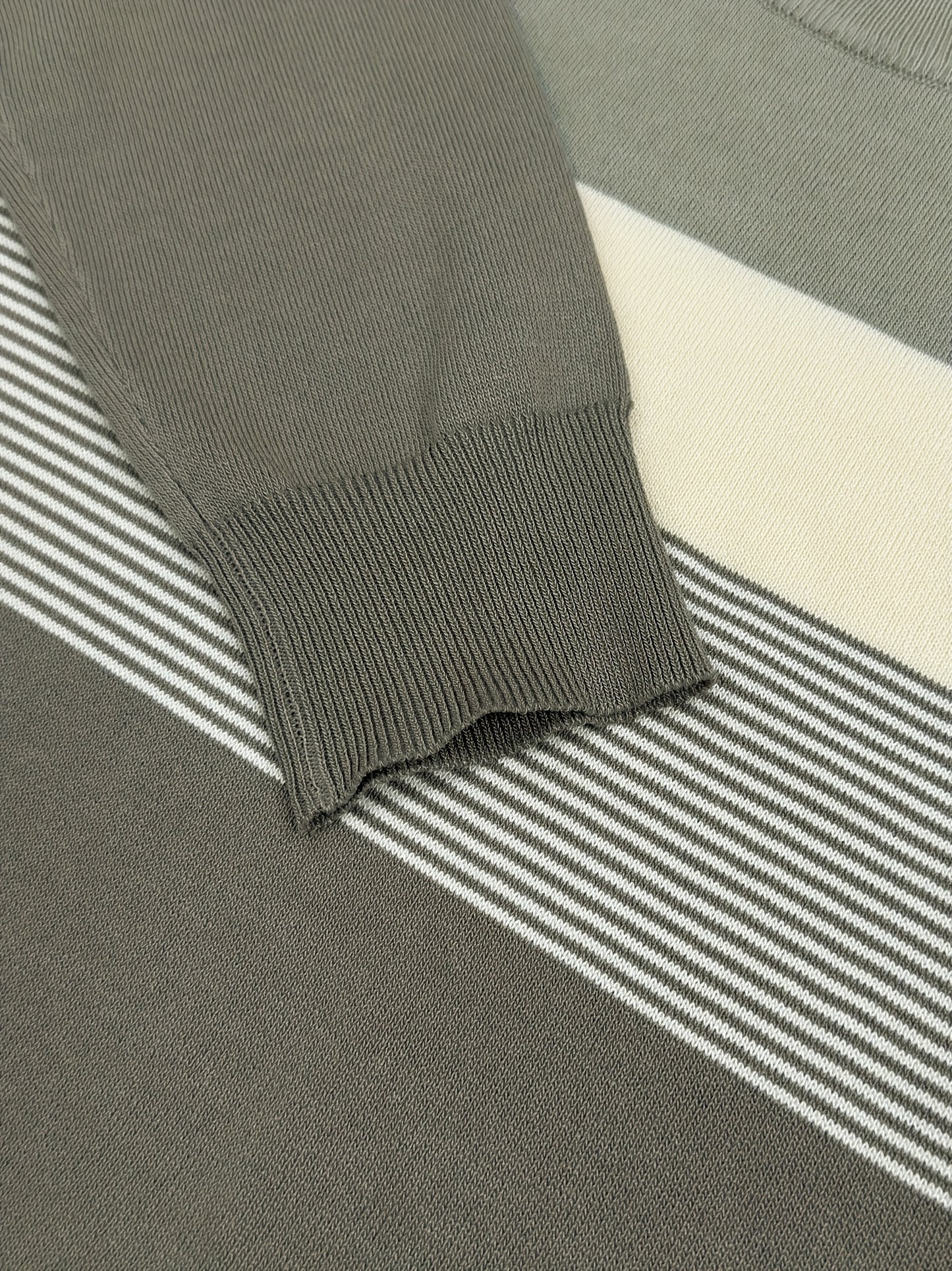 Suéter tipo jersey de punto a rayas para hombre – Clásico, manga larga, cuello redondo