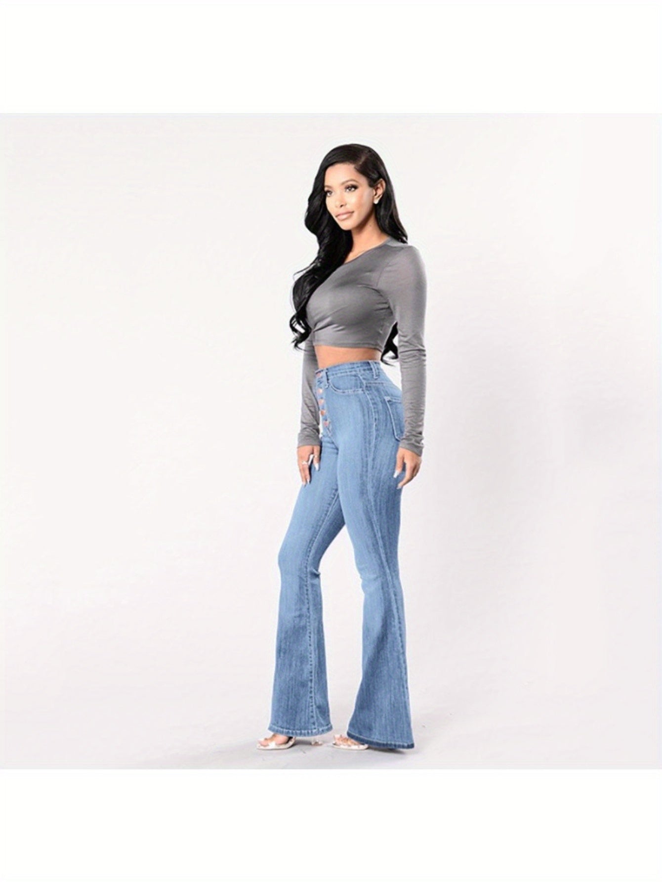 Snatched High Waist Wide Leg Jeans – Flowy Vintage Fit