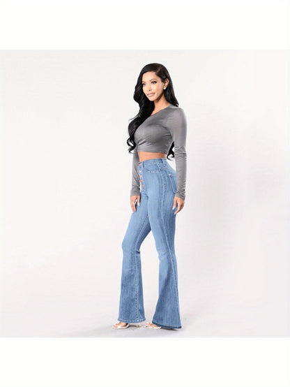 Snatched High Waist Wide Leg Jeans – Flowy Vintage Fit