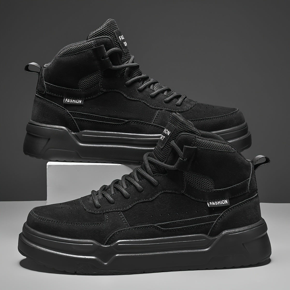 Baskets montantes homme – Chaussures de sport urbaines à lacets