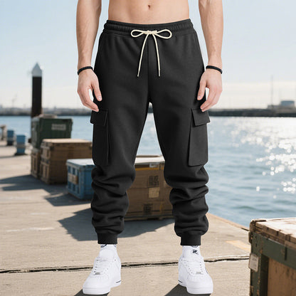Pantalon de travail multipoches pour homme – Coupe décontractée