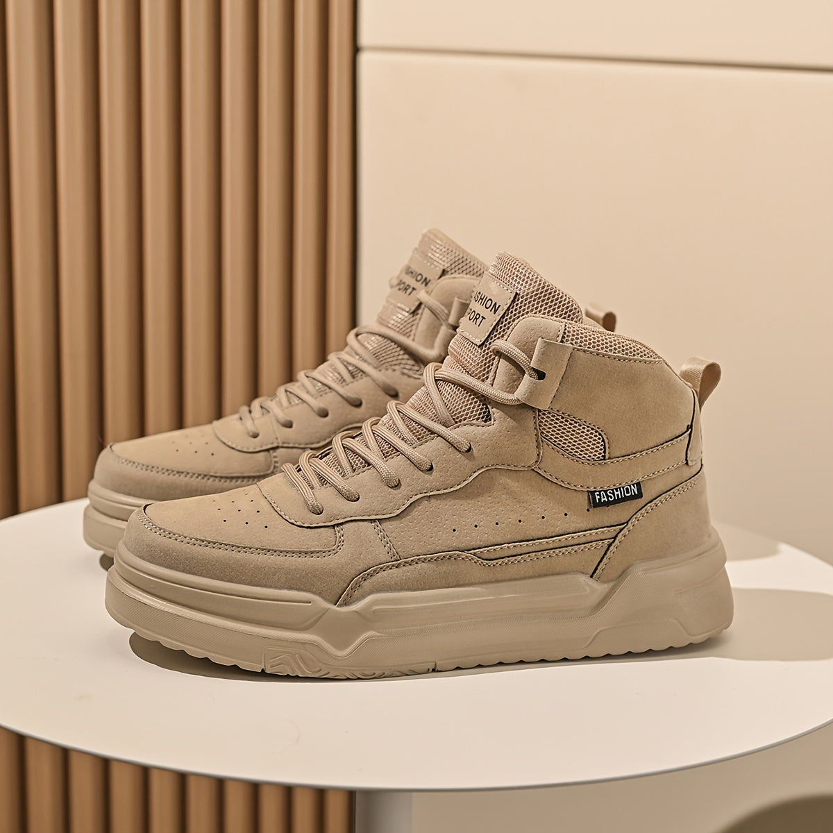 Baskets montantes homme – Chaussures de sport urbaines à lacets