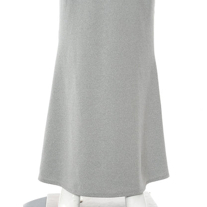 Vestido Largo Maxi A-Line sin Mangas – Vestido de Verano Minimalista de Cintura Alta