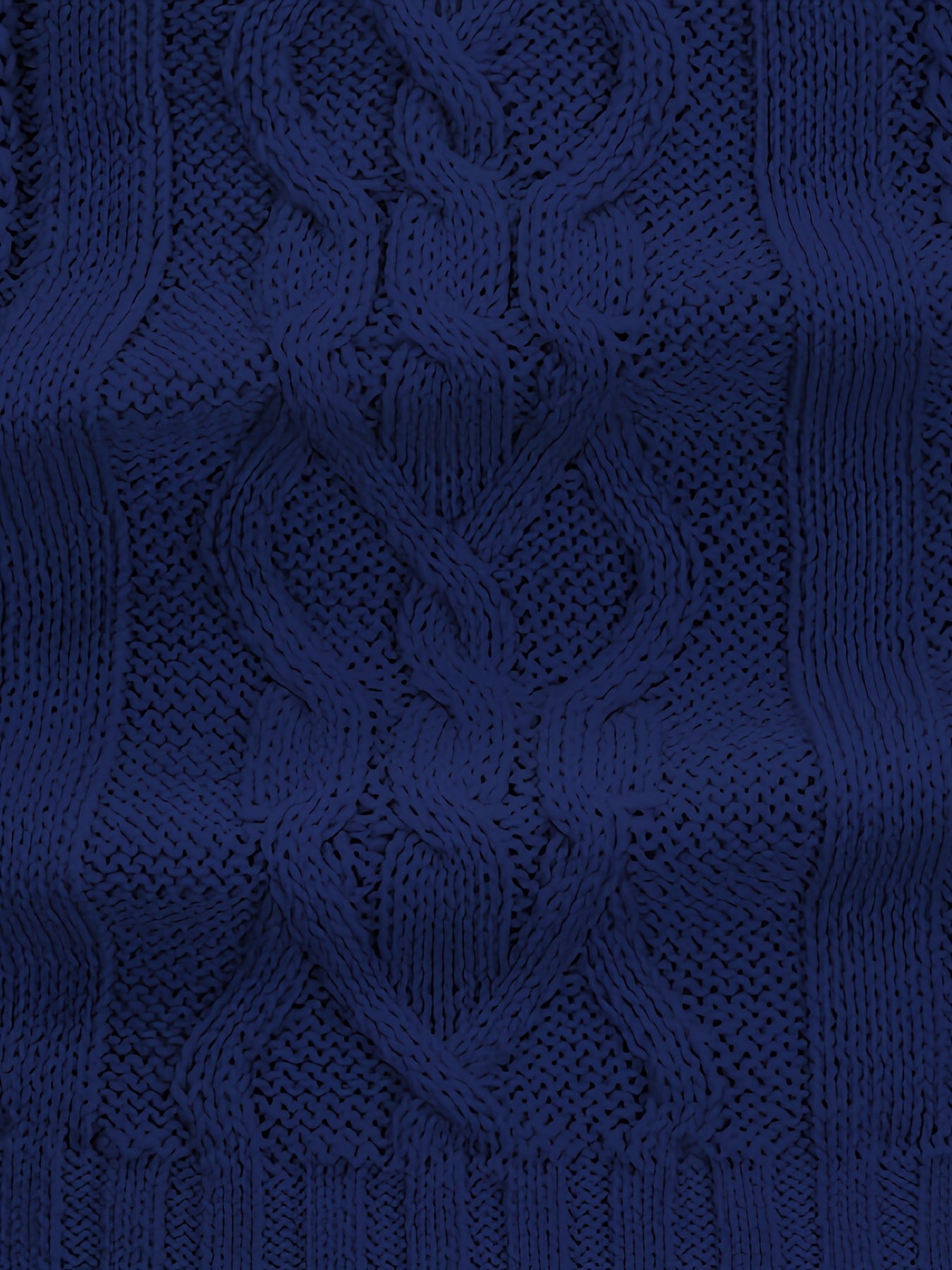 Suéter de cuello alto trenzado vintage para hombre – Jersey de punto clásico