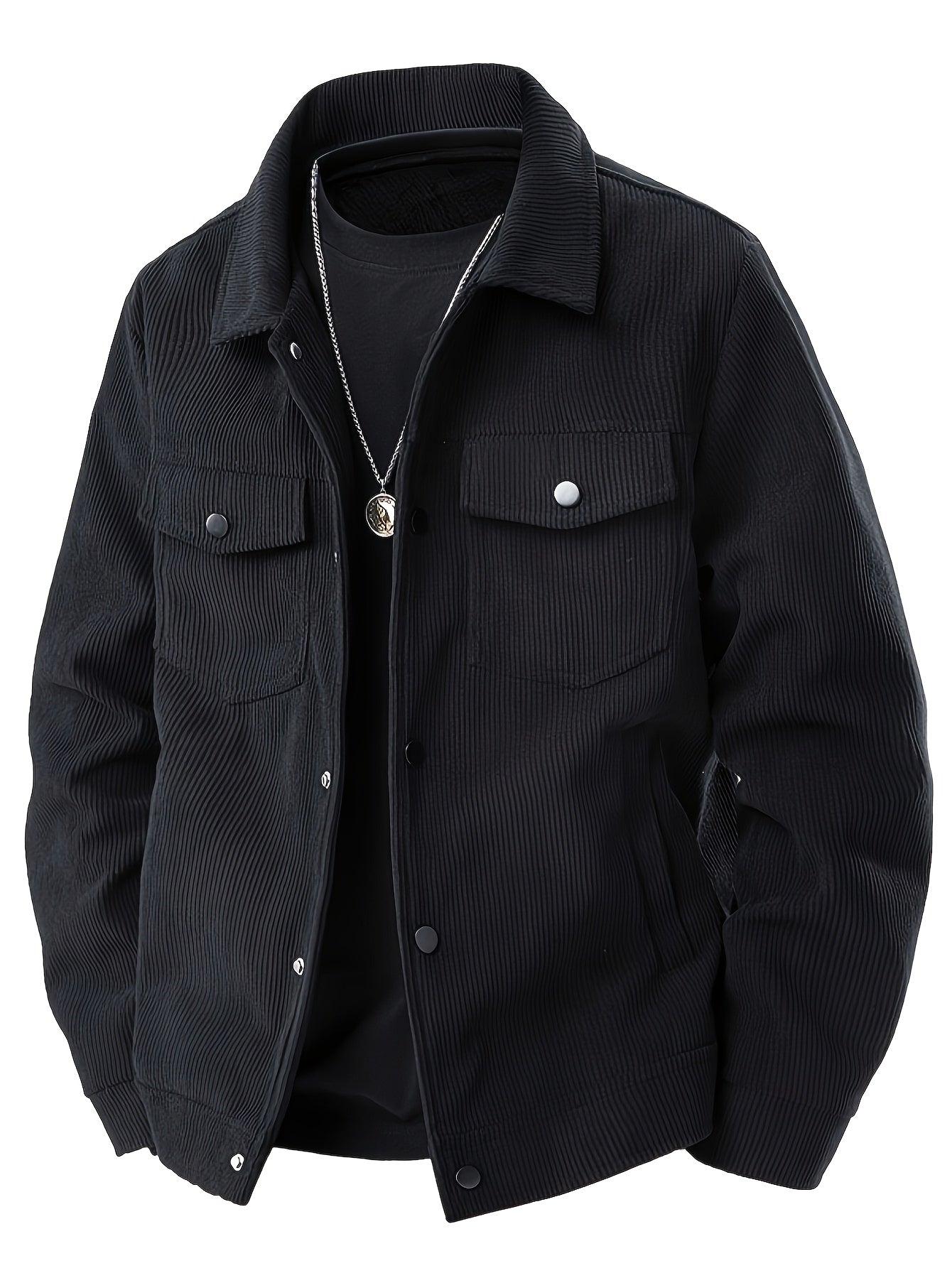 Veste d'hiver coupe-vent pour homme – Manteau en velours côtelé isolé