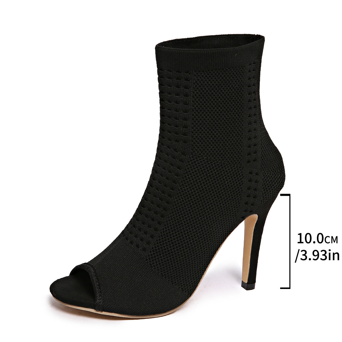 Women’s Peep-Toe Heels – Elegant Slip-On Figure-Flattering Sandals