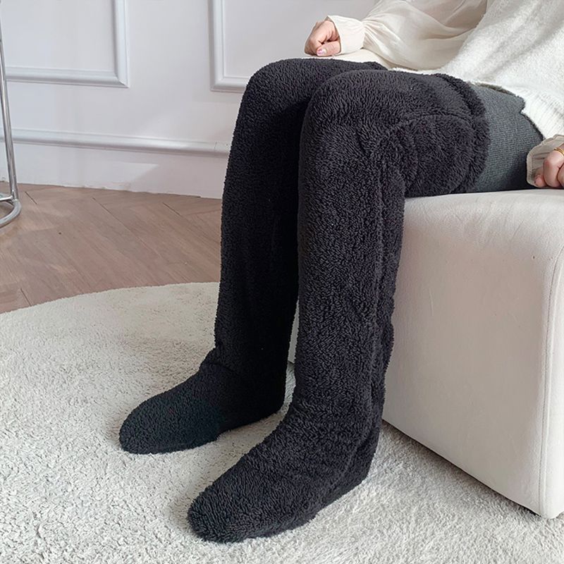 Loom & Soul™ Over-Knee Fuzzy Long Socks – Unisex Winter Warm Sleeping & Home Stockings
