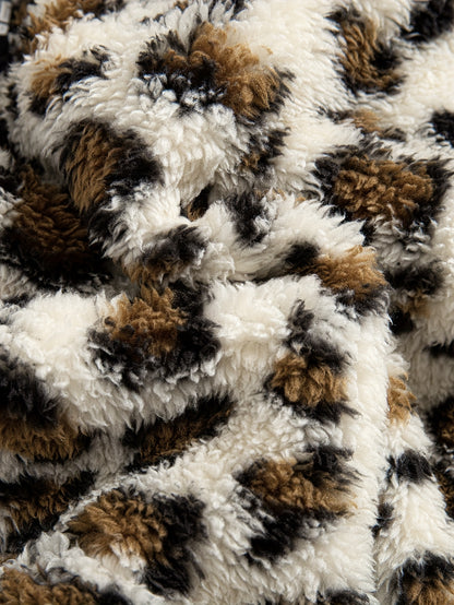 Sudadera con capucha y estampado de leopardo para hombre – Sudadera de felpa para un estilo urbano impactante