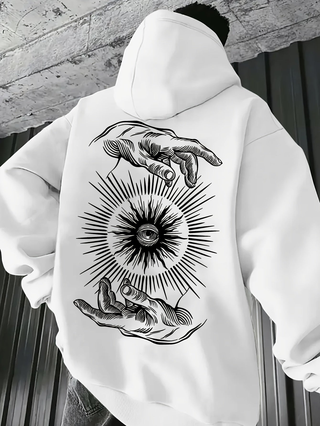 Men’s Lightweight Hoodie – Minimalist Graphic Spring Pullover