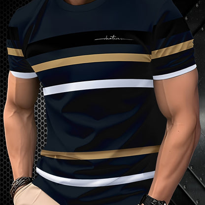 Camiseta gráfica 3D para hombre – Camiseta informal de cuello redondo estilo urbano