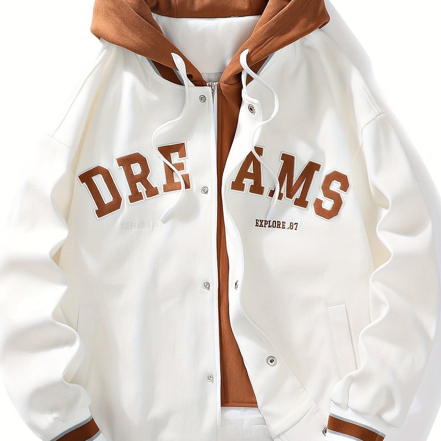 Loom & Soul Men’s  “DREAMS” Hooded Jacket – Loose Streetwear Coat