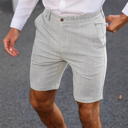 Men’s Cotton Straight Shorts – Clean Minimal Summer Fit