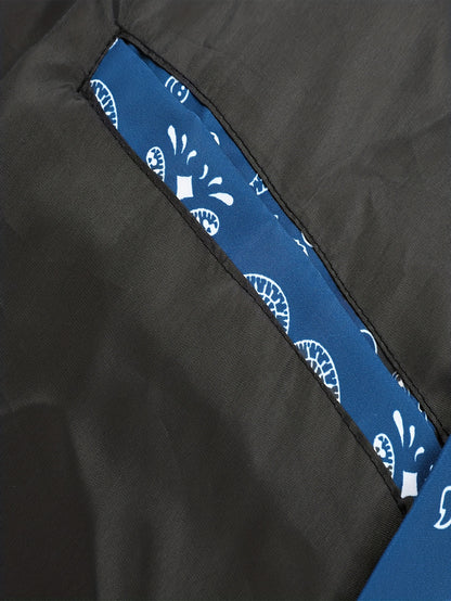 Men’s Paisley Bomber Jacket – Vintage Stand Collar Casual Outerwear