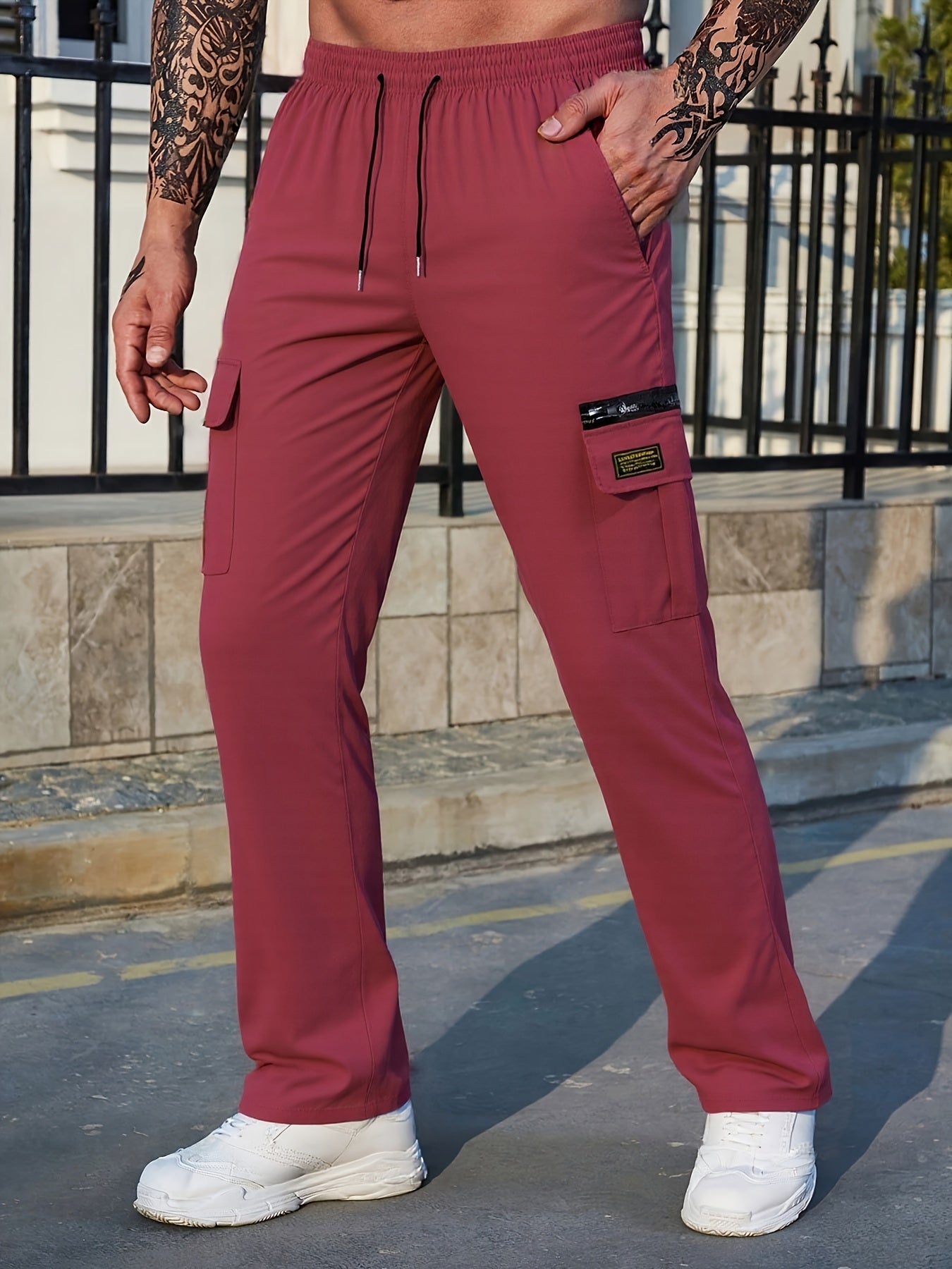 Men's Heavy-Duty Outdoor Cargo Pants – Loose-Fit Work & Hiking Trousers