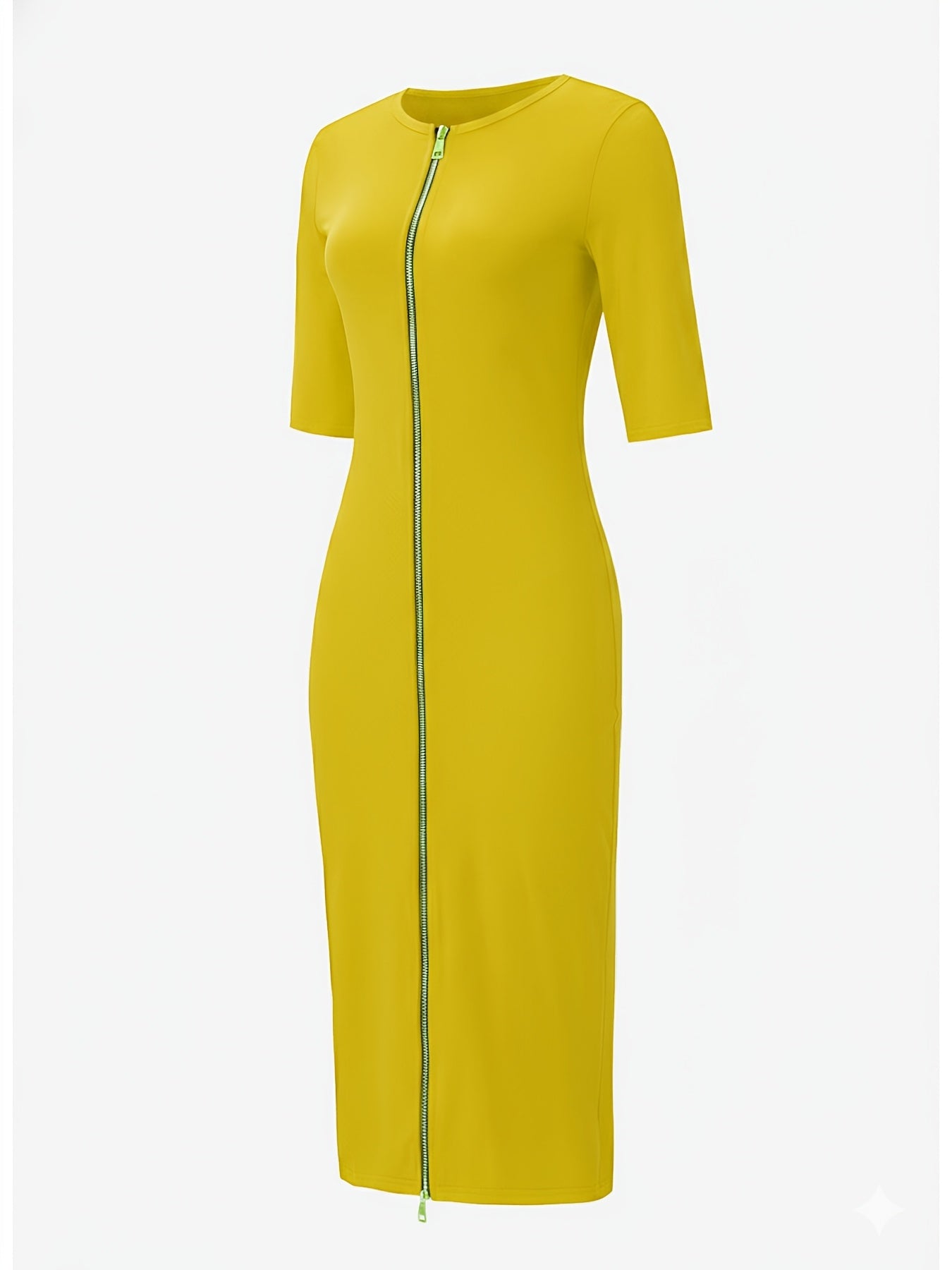 Boat Neck Bodycon Midi Dress – Elegant Slim Fit Short Sleeve Dress