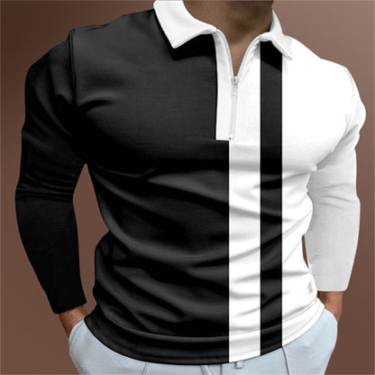 Polo rayé homme – Coupe moderne, mélange de coton, manches courtes