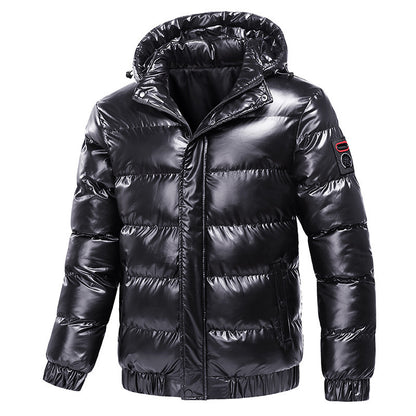 Men’s Motorcycle Winter Jacket – Warm Zipper Cotton Fashion Coat