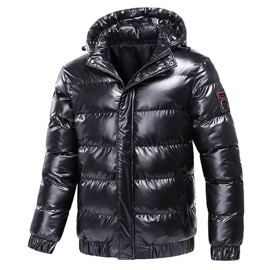Men’s Motorcycle Winter Jacket – Warm Zipper Cotton Fashion Coat