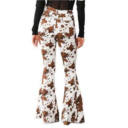 Loom & Soul™ High-Waist Flared Jeans – Women’s Fringe Hem Bell-Bottom Denim Pants