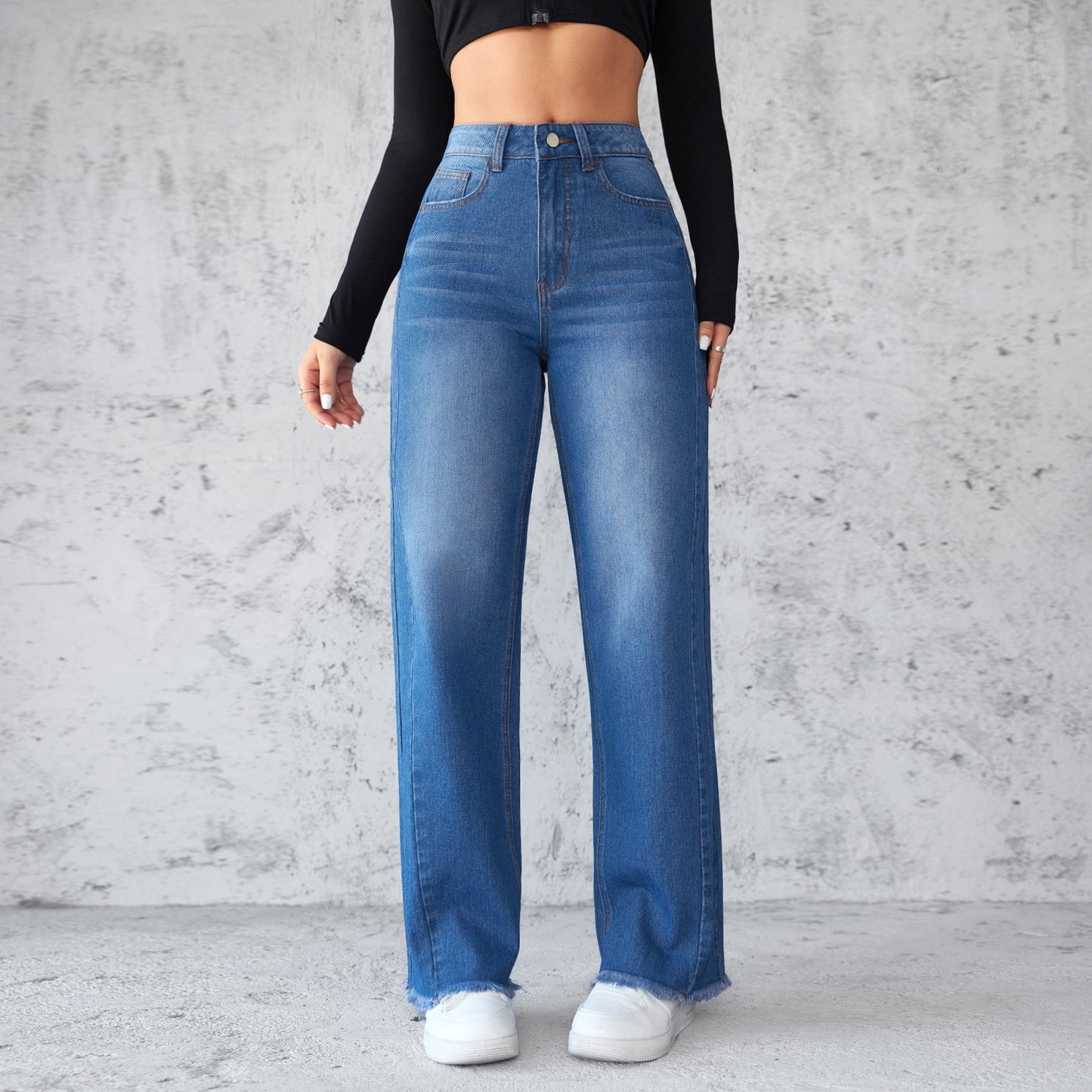 Loom & Soul™ High-Waist Wide-Leg Jeans – Women’s Straight Casual Denim Pants