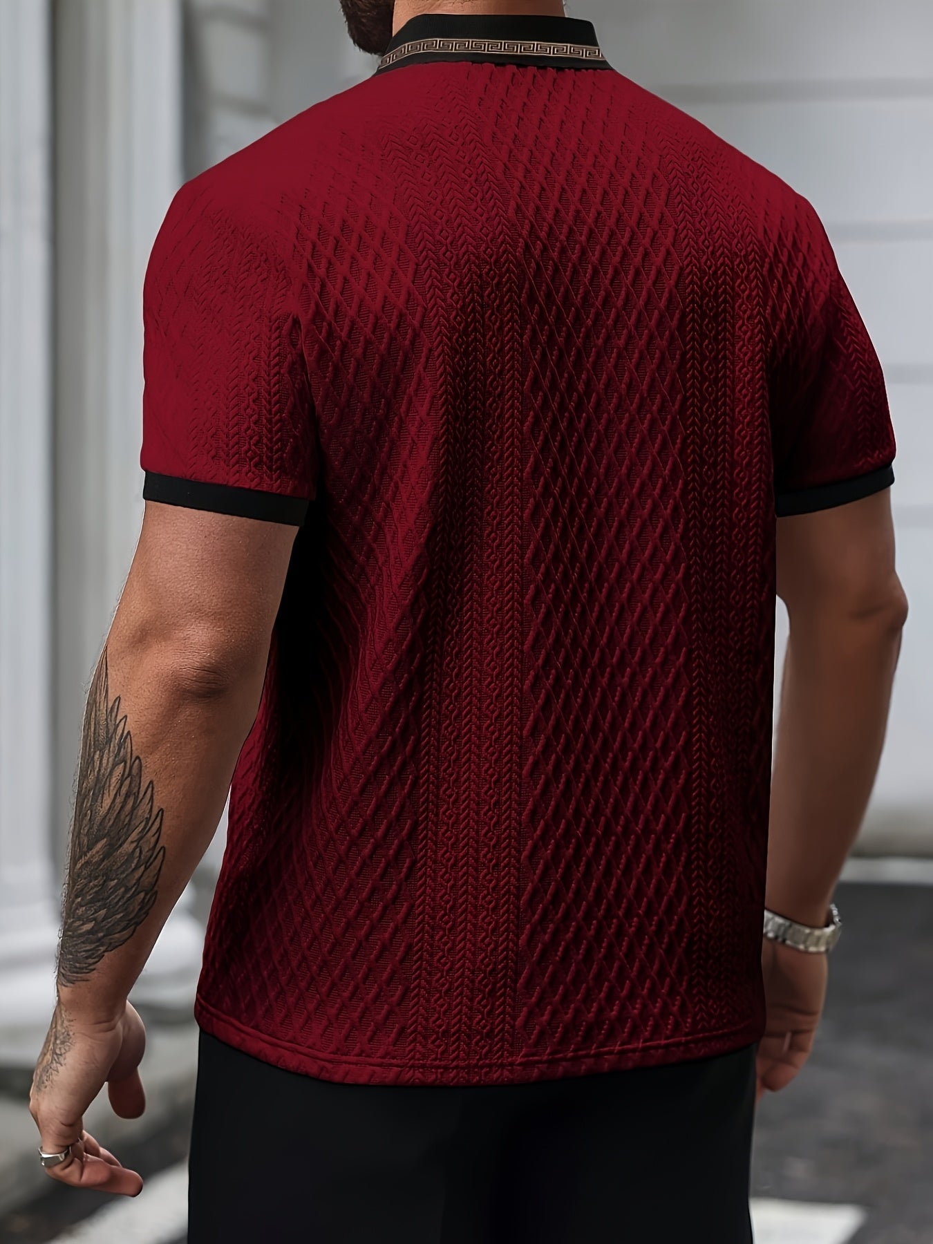 Polo color block homme – Polo d'été décontracté et respirant pour le golf