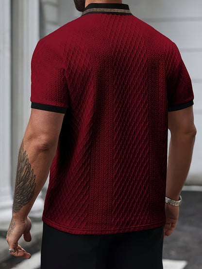 Polo color block homme – Polo d'été décontracté et respirant pour le golf