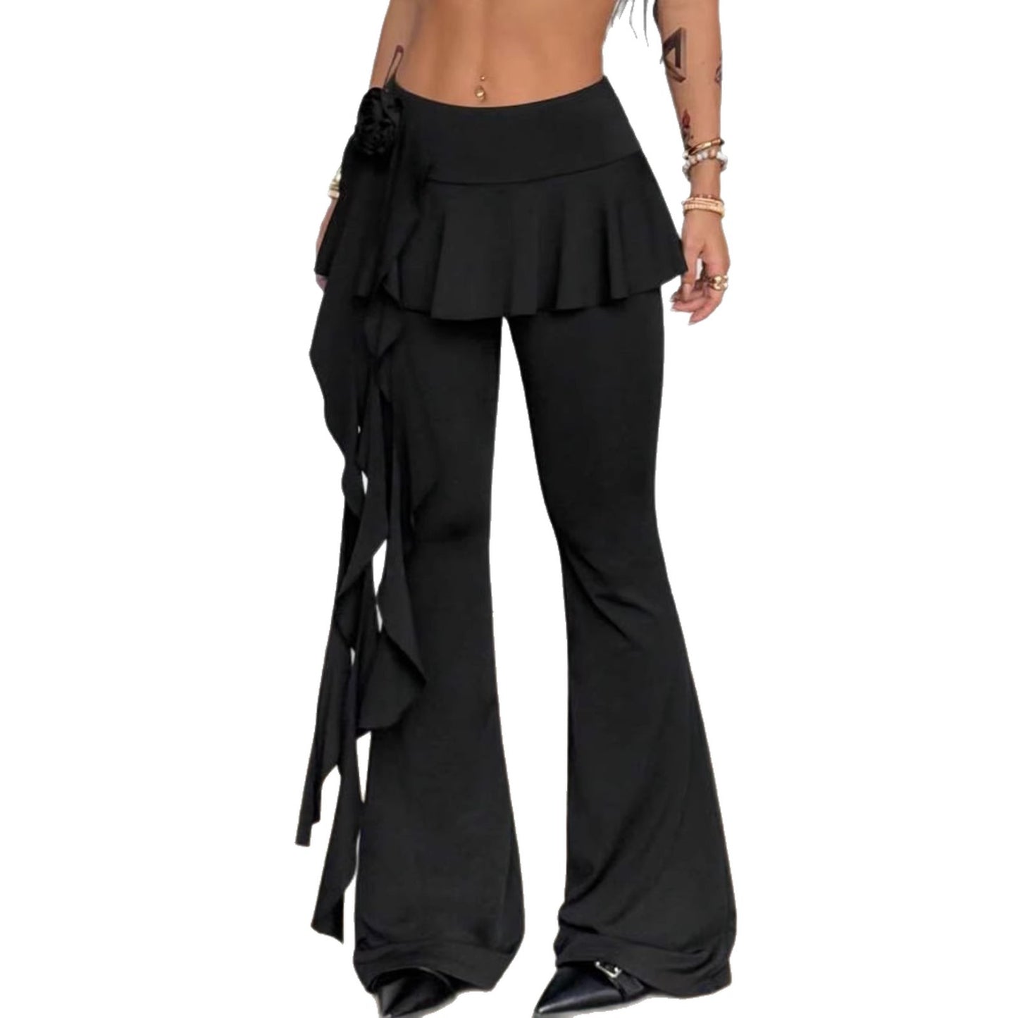Women’s Black Bootcut Pants – High Waist Slimming Fit