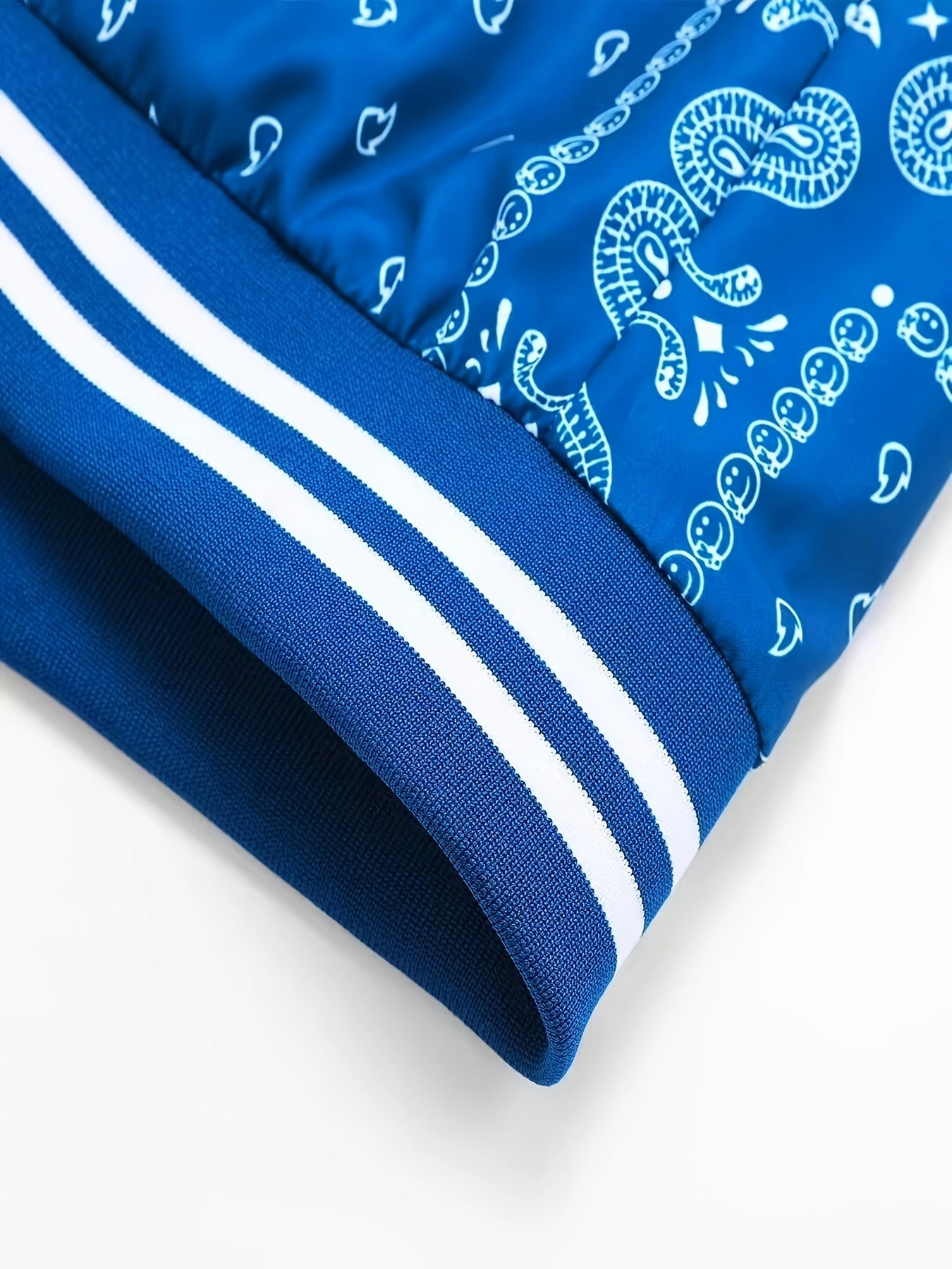 Men’s Paisley Bomber Jacket – Vintage Stand Collar Casual Outerwear