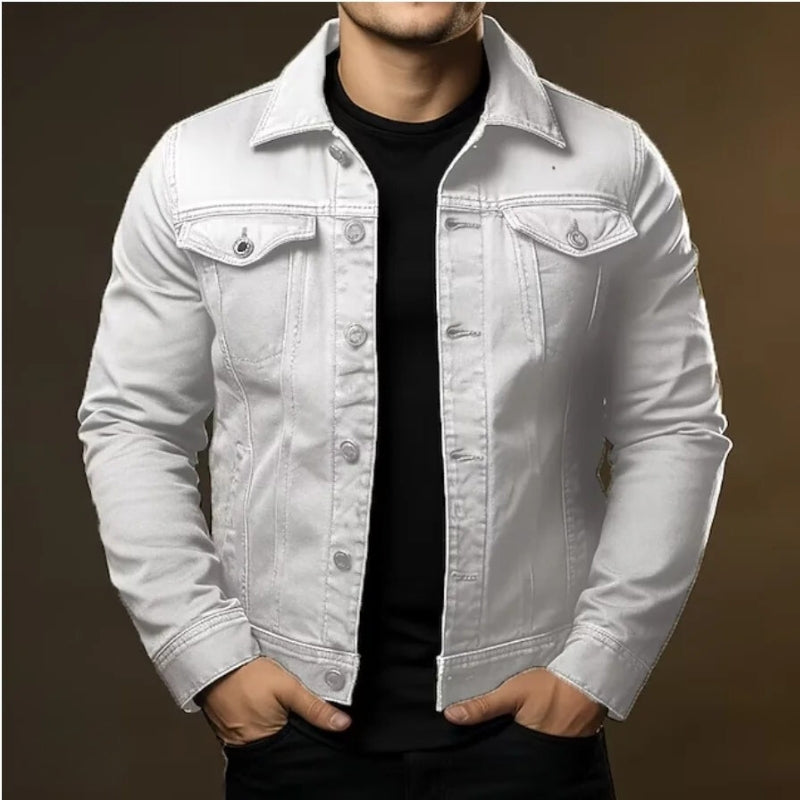 Chaqueta vaquera de trabajo para hombre – Abrigo informal de algodón grueso