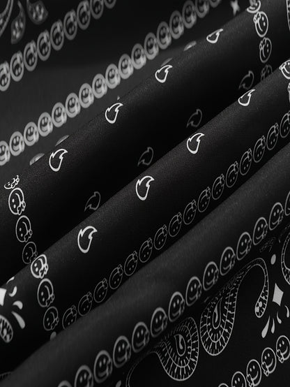 Men’s Paisley Bomber Jacket – Vintage Stand Collar Casual Outerwear