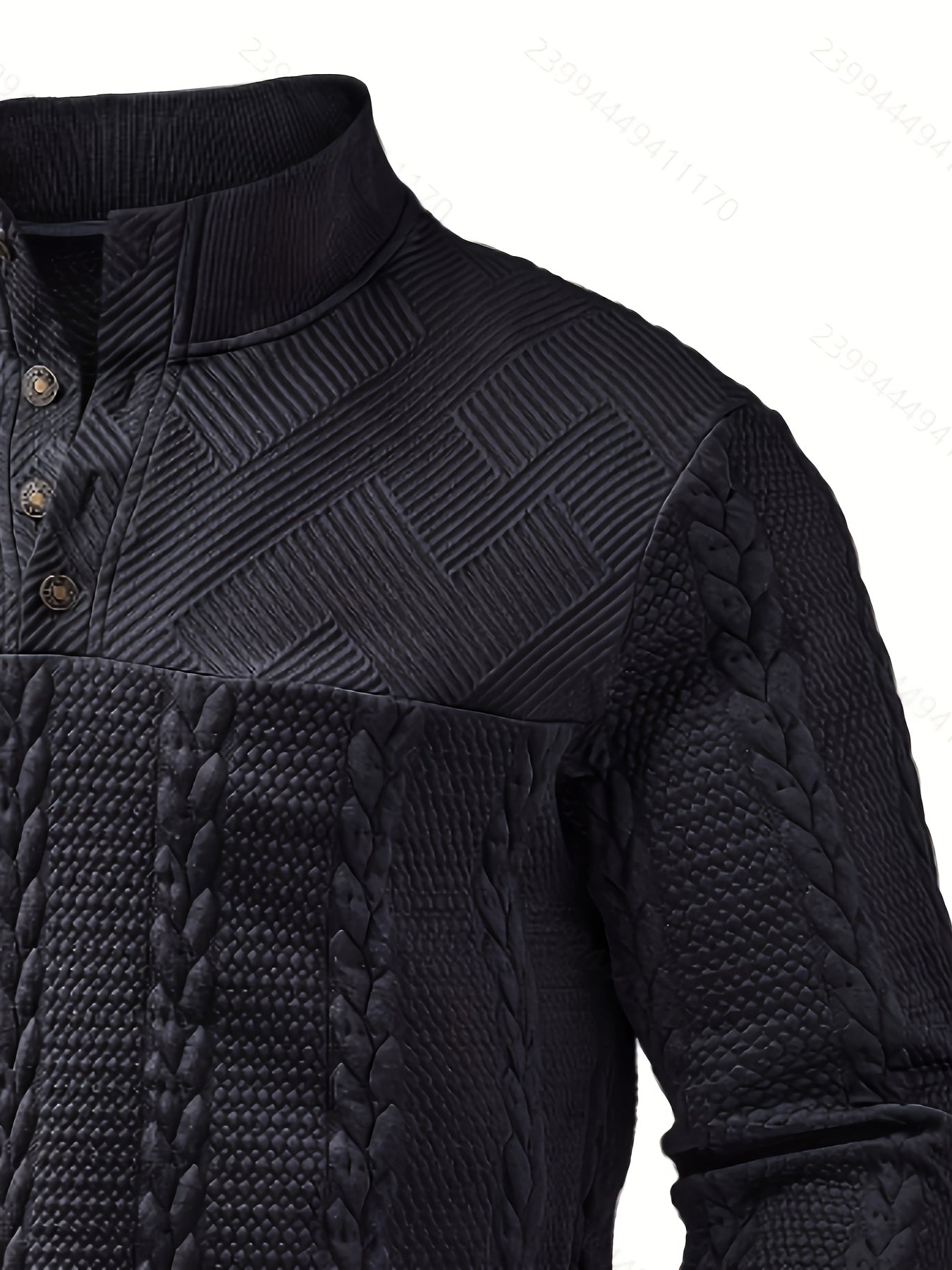 Men’s Casual Henley Shirt – Soft Stretch Long Sleeve Button Top