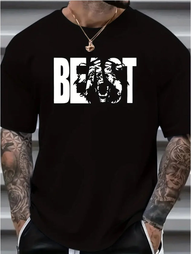 T-shirt rétro en coton pour homme – Tee-shirt décontracté à manches courtes
