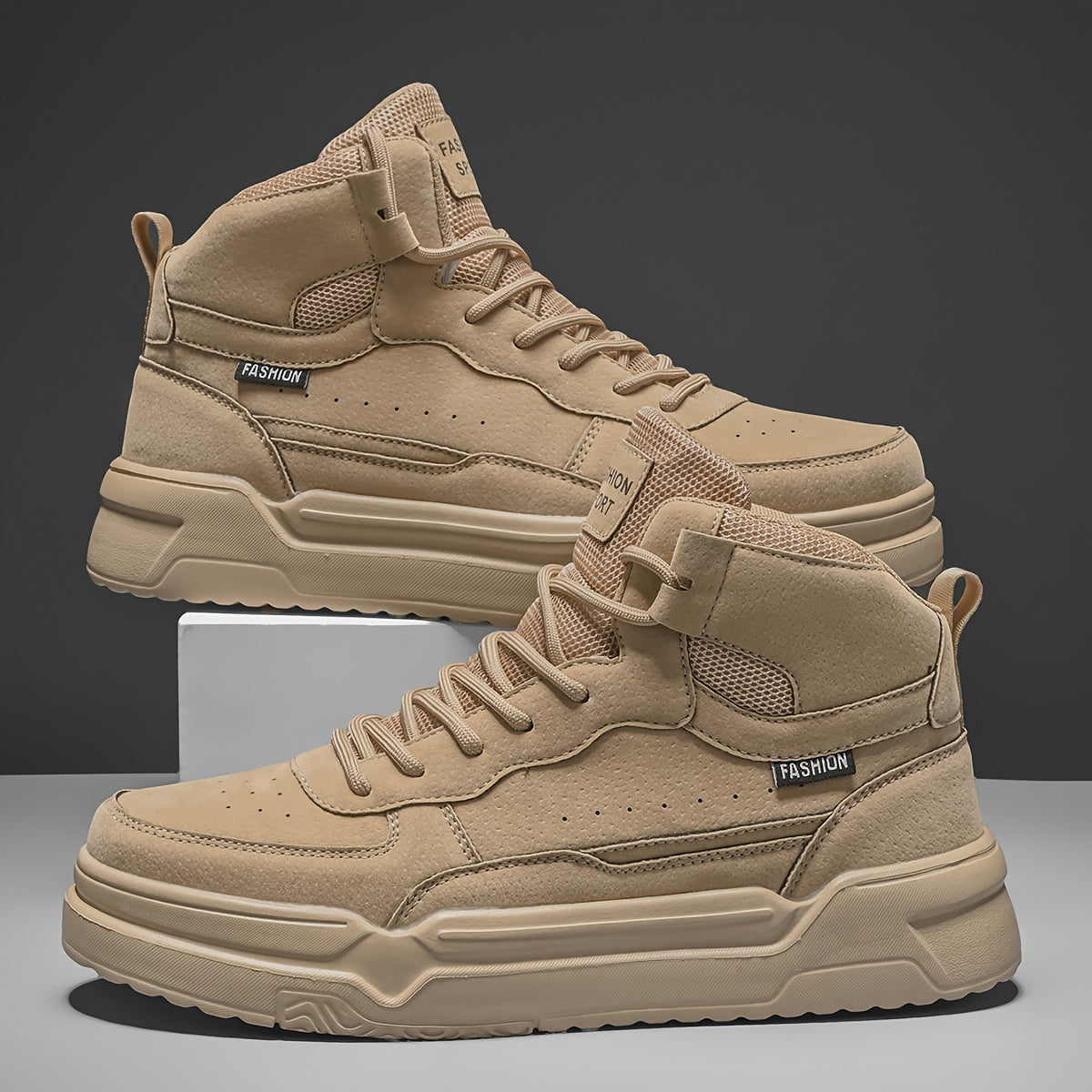 Baskets montantes homme – Chaussures de sport urbaines à lacets