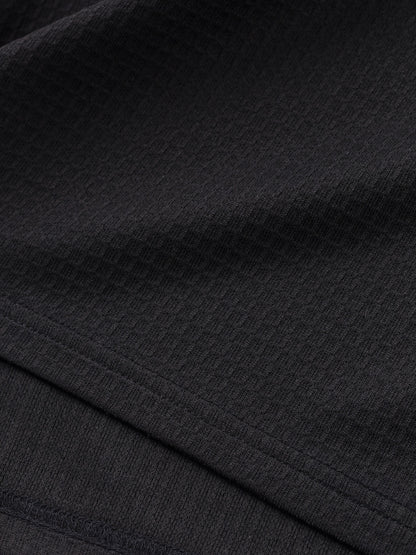 Men’s Waffle Henley Shirt – White & Black All-Season Button Top