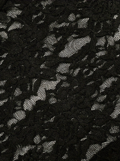 Women’s Sheer Lace V-Neck Top – Elegant Floral Long Sleeve Blouse