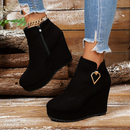 Women’s Chunky Platform Ankle Boots – Bold Zipper Fashion Boots