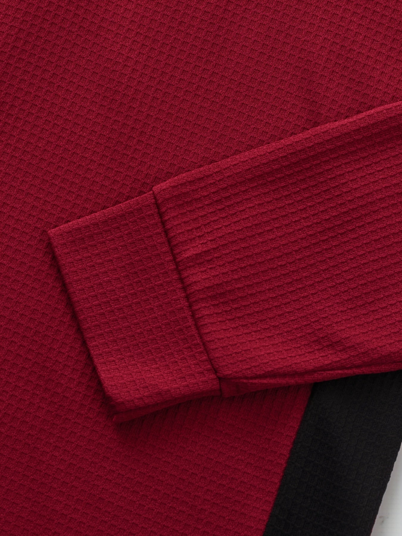 Men’s Waffle Henley Shirt – White & Black All-Season Button Top