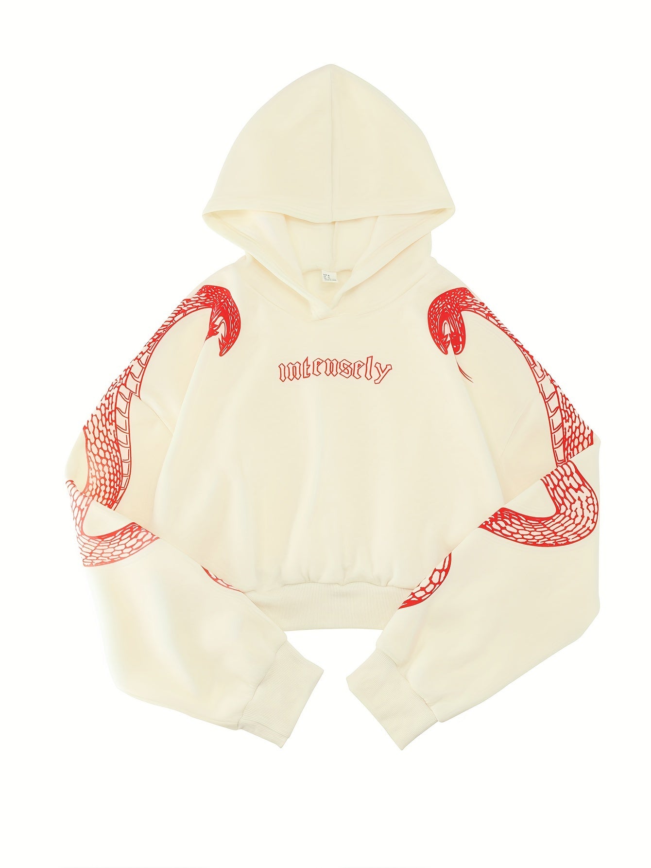 Women’s Red Hoodie – Phoenix & Butterfly Graphic Street Pullover