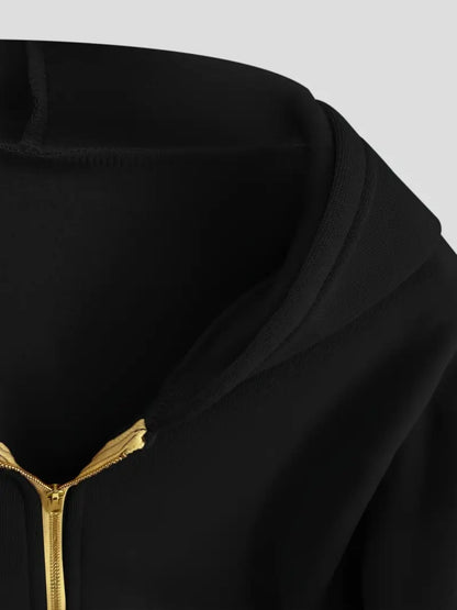 Loom & Soul 2025 Women’s Essential Hooded Jacket – Zipper Closure Casual Coat for Autumn & Winter | Warm Everyday Outerwear