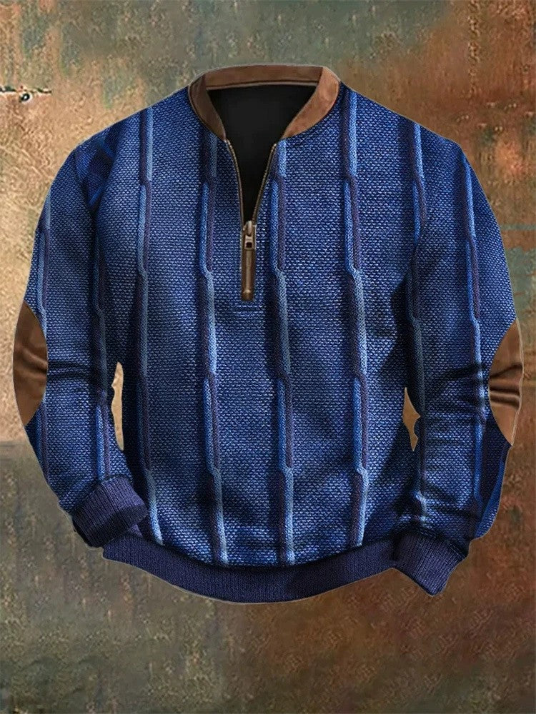 Men’s 3D Digital Print Zip-Up Sweatshirt – Spring & Autumn Style